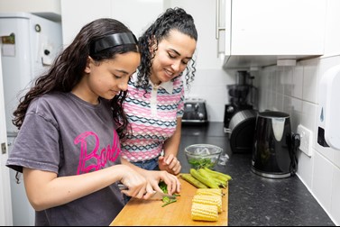 Cooking with the family